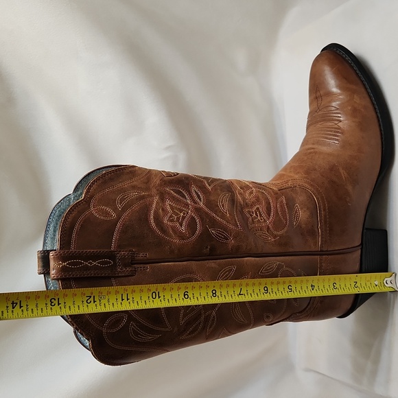 Ariat Heritage R Toe Leather Western Heeled Cowgirl Boots (W Size 8) - Picture 15 of 16